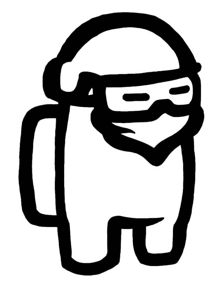 Tô màu Nhân Vật Ninja Among Us