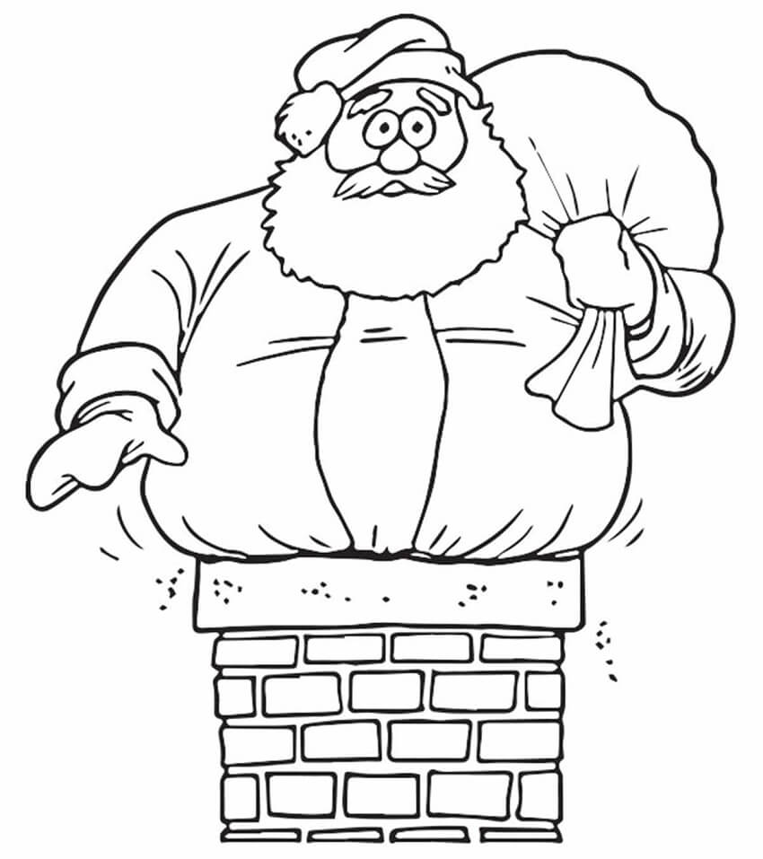 Tô màu Ông Già Noel trong Ống Khói