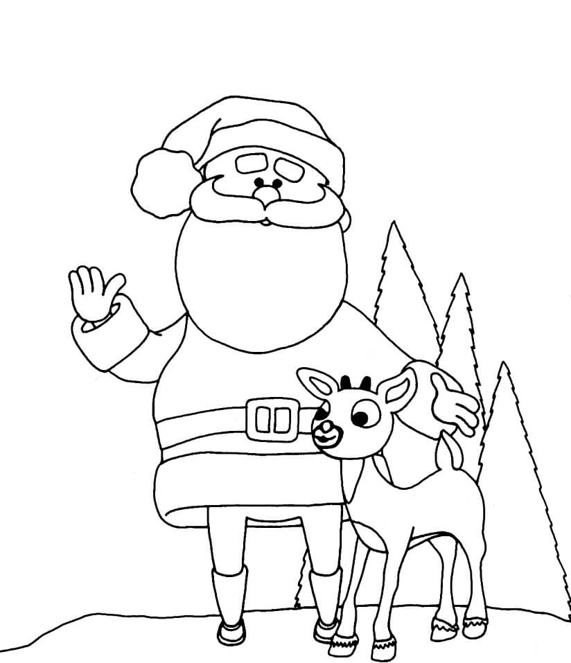 Tô màu Ông Già Noel và chú Tuần Lộc