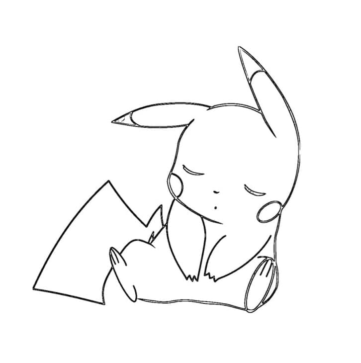 Tô màu Pikachu Ngủ