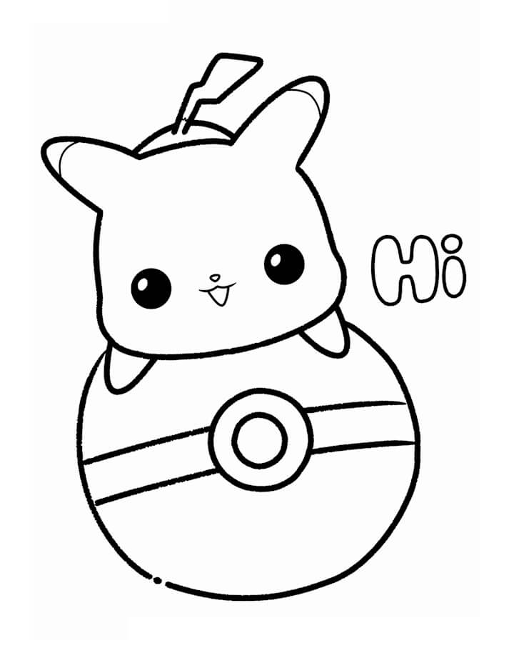 Tô màu Pikachu Tý Hon