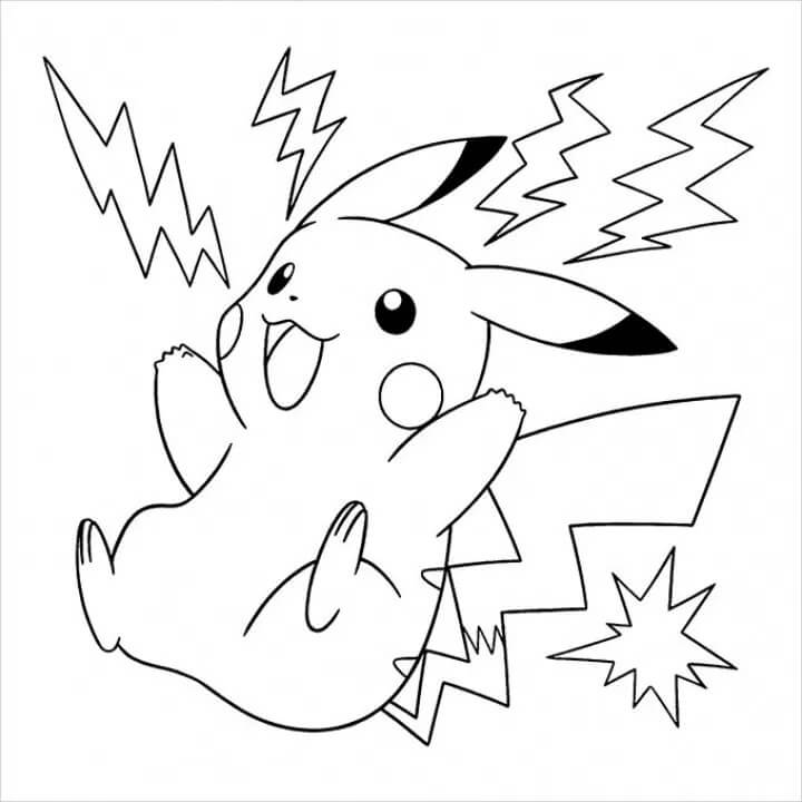 Tô màu Pikachu Và Sấm Sét