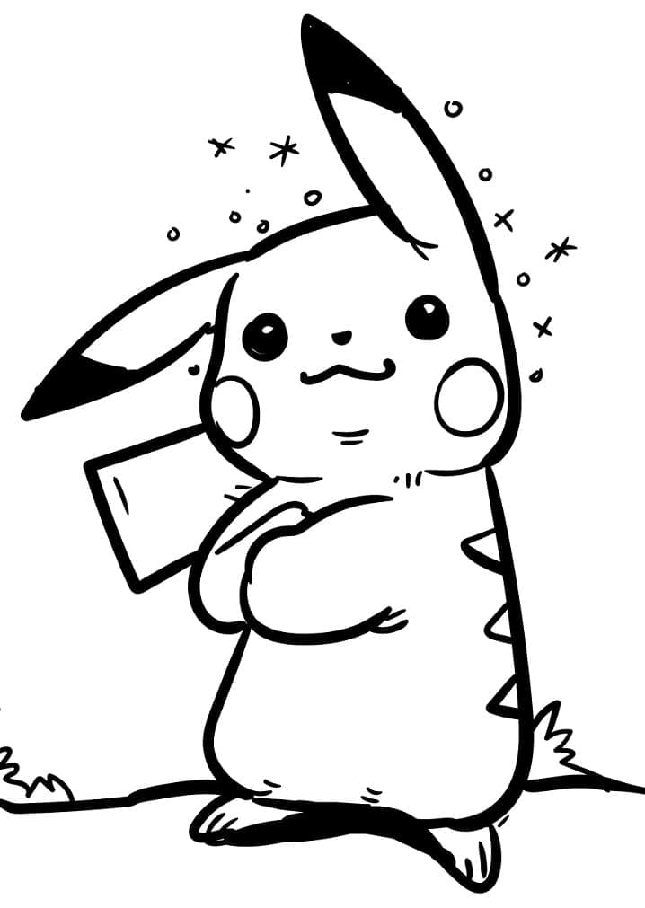 Tô màu Pikachu Vui Tươi
