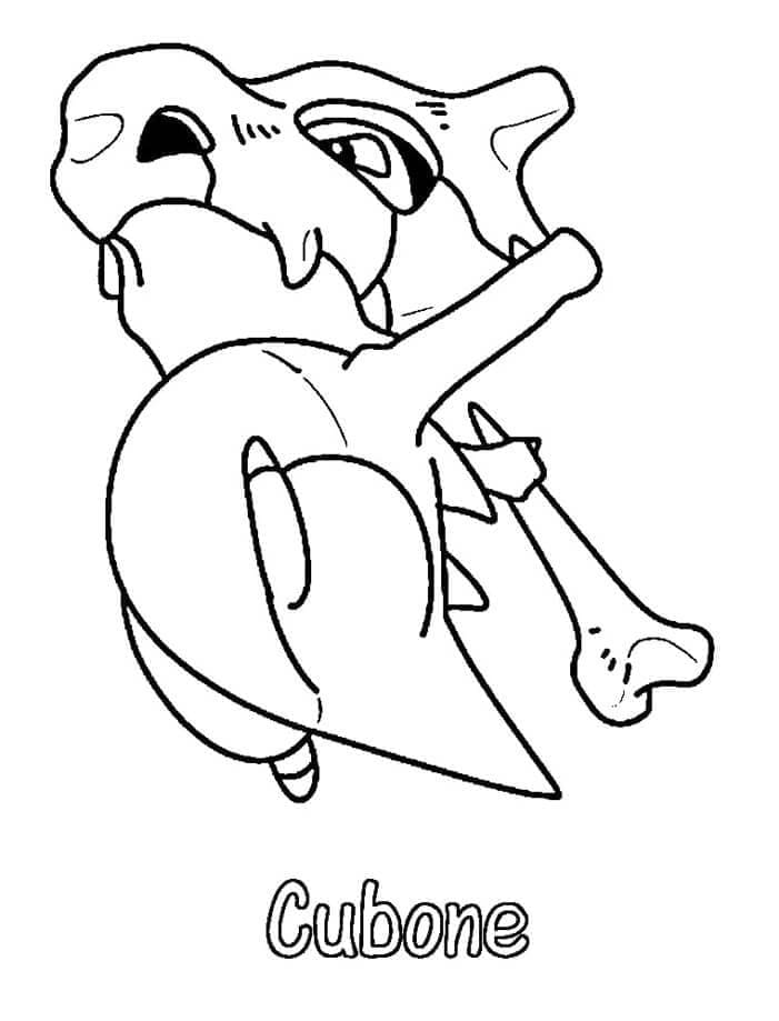 Tô màu Pokemon Cubone
