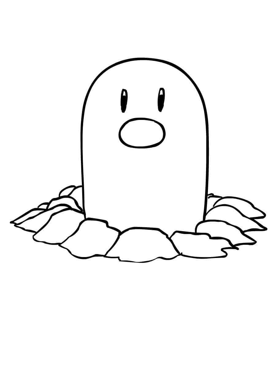Tô màu Pokemon Diglett