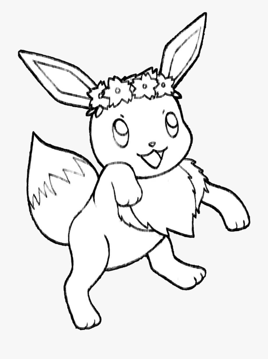 Tô màu Pokemon Eevee Vui Đùa