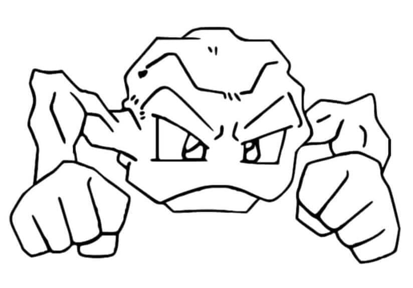 Tô màu Pokemon Geodude