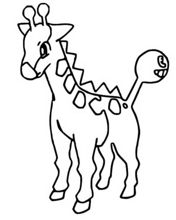 Tô màu Pokemon Girafarig