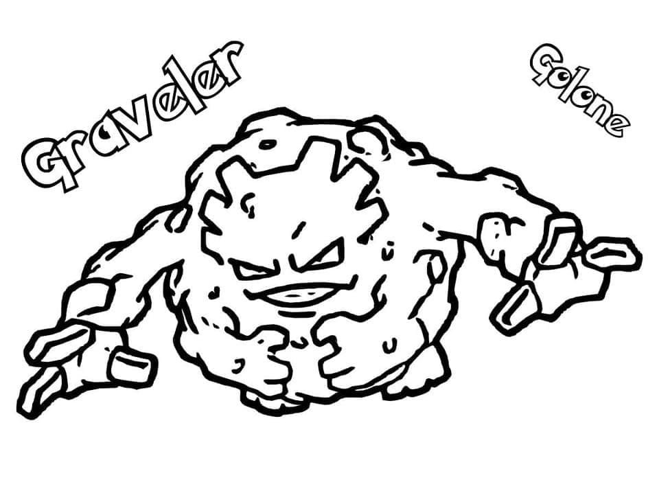 Tô màu Pokemon Graveler