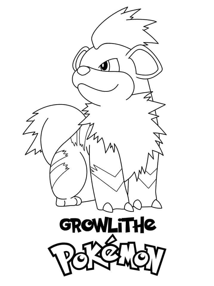 Tô màu Pokemon Growlithe