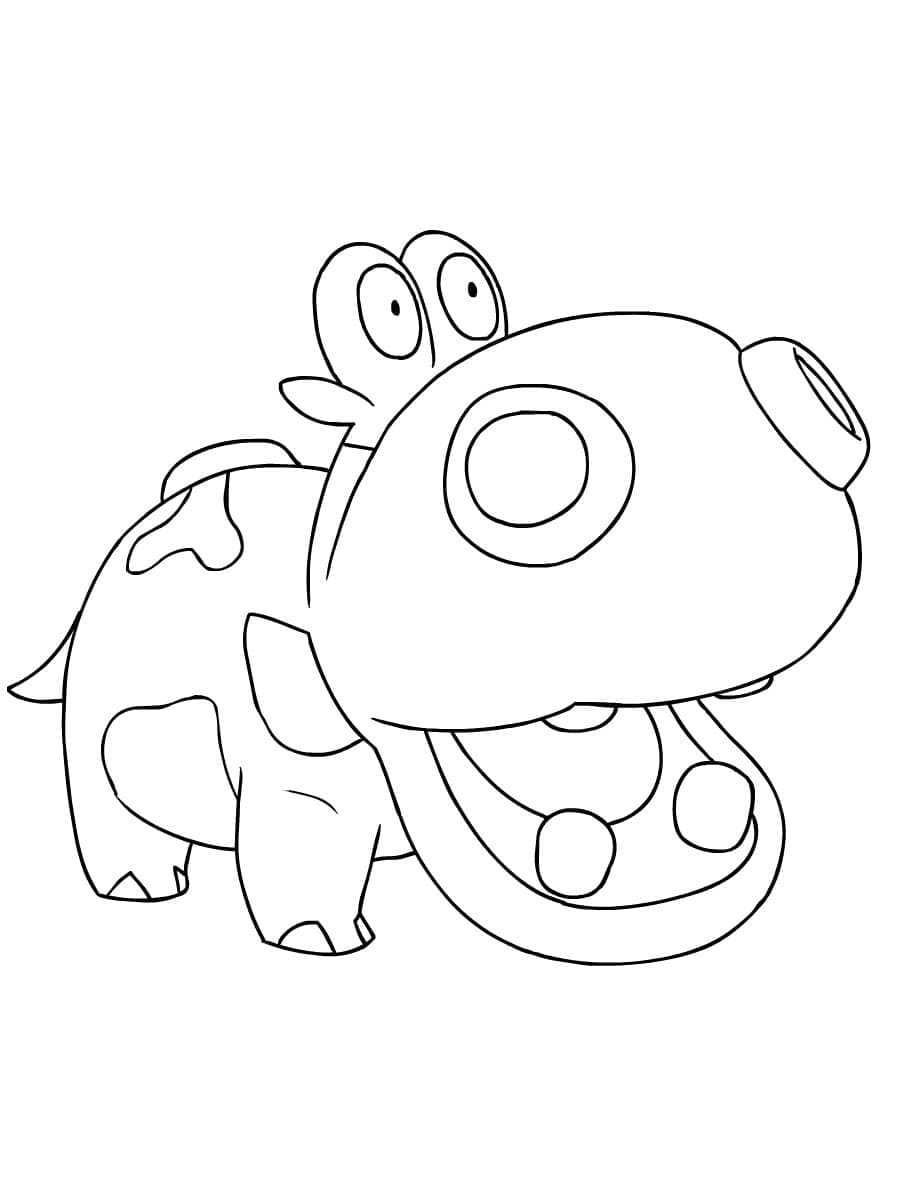 Tô màu Pokemon Hippopotas