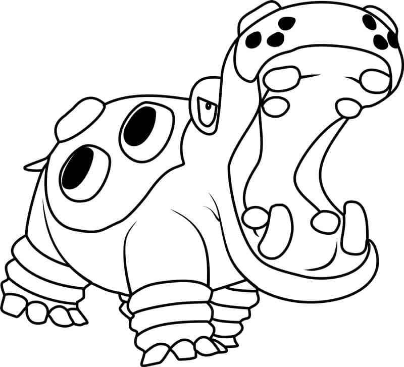 Tô màu Pokemon Hippowdon
