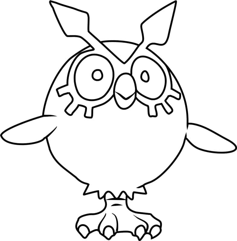 Tô màu Pokemon Hoothoot