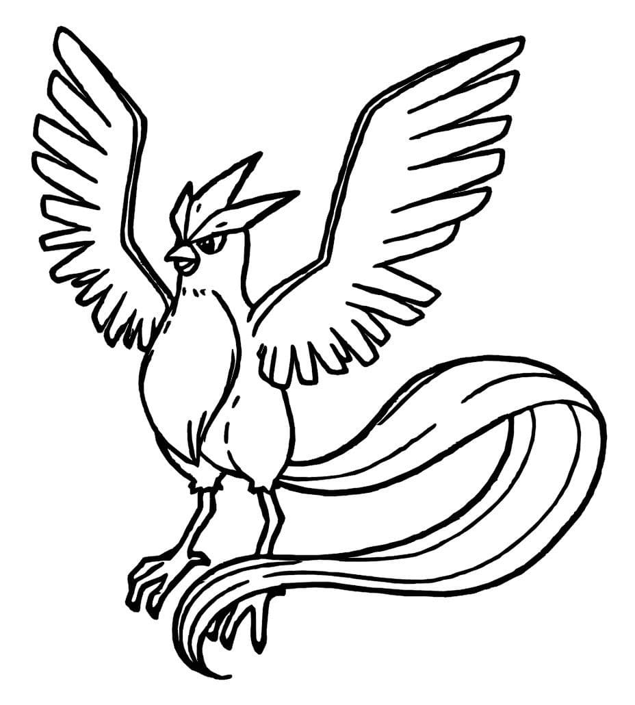 Tô màu Pokemon Huyền Thoại Articuno