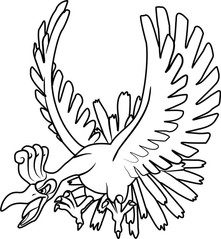 Tô màu Pokemon Huyền Thoại Ho-Oh