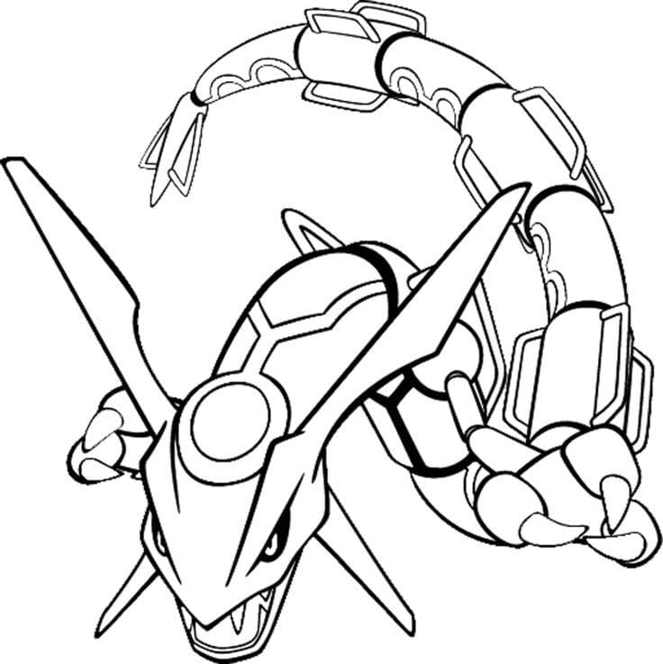 Tô màu Pokemon Huyền Thoại Rayquaza