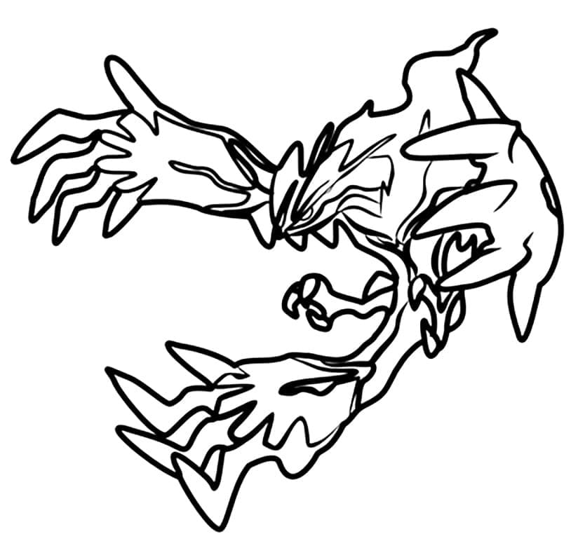 Tô màu Pokemon Huyền Thoại Yveltal
