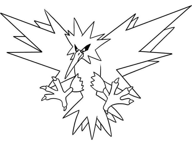 Tô màu Pokemon Huyền Thoại Zapdos