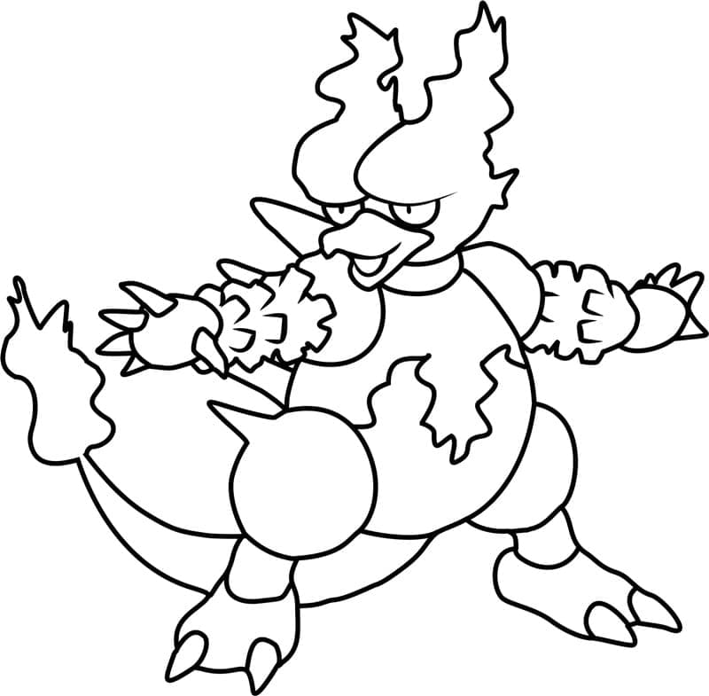 Tô màu Pokemon Magmar
