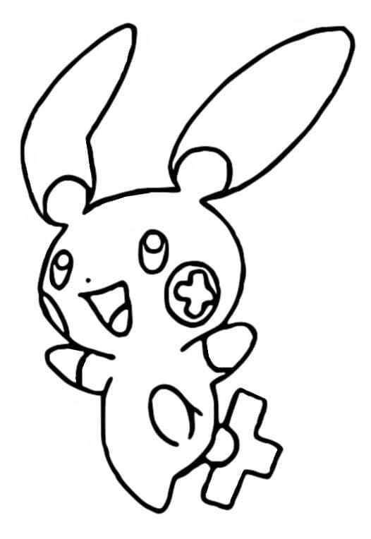 Tô màu tranh to mau pokemon plusle