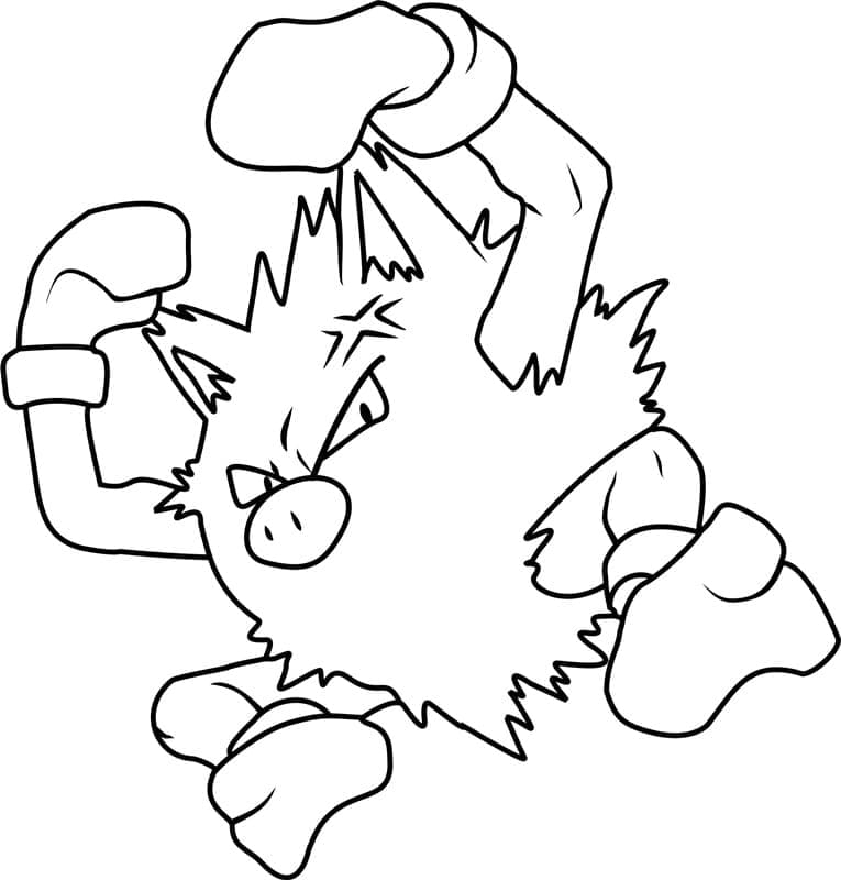 Tô màu Pokemon Primeape