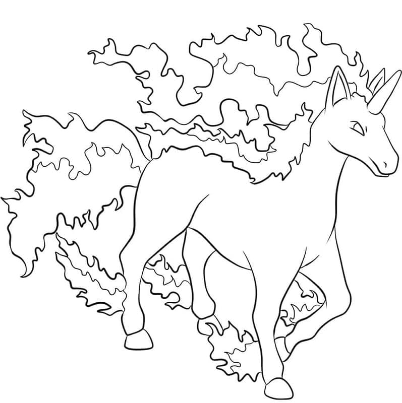 Tô màu Pokemon Rapidash