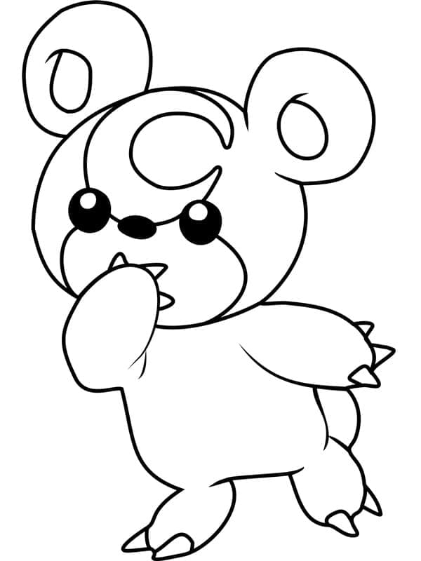 Tô màu Pokemon Teddiursa