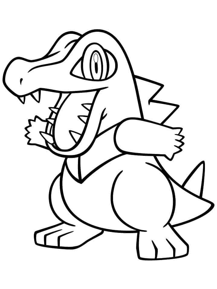 Tô màu Pokemon Totodile
