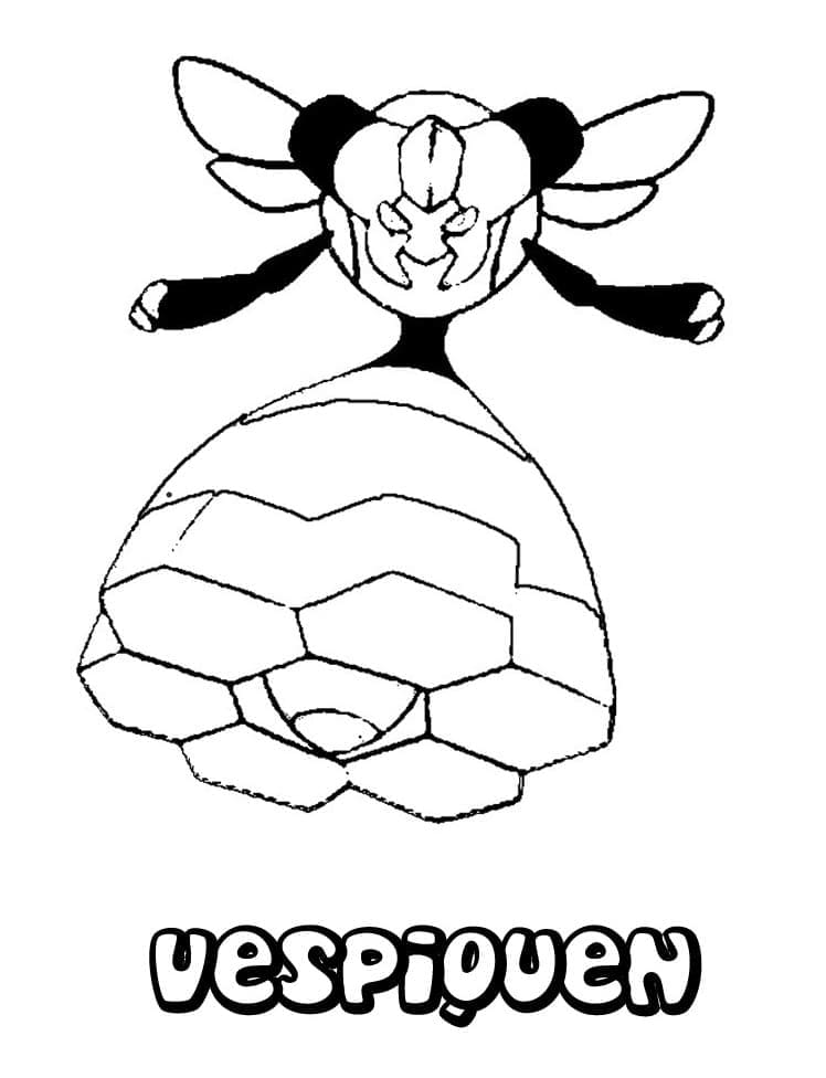 Tô màu Pokemon Vespiquen