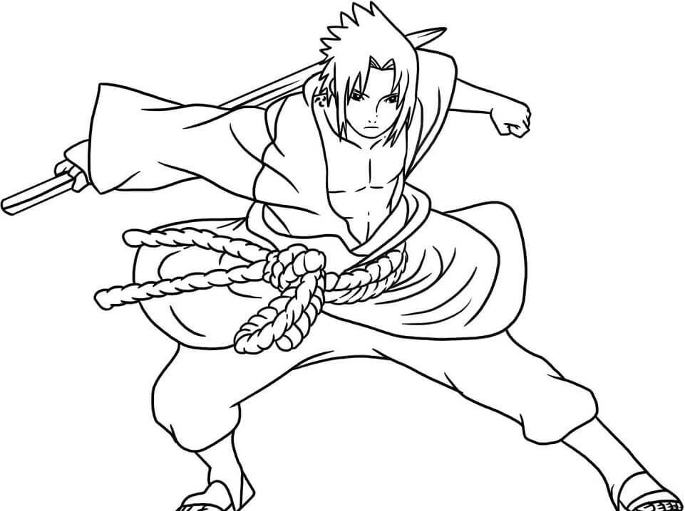 Tô màu Sasuke Chiến Đấu