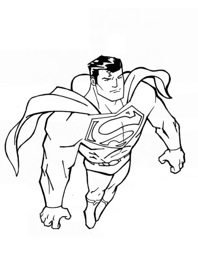 Tô màu Siêu Nhân Superman Bay Lên