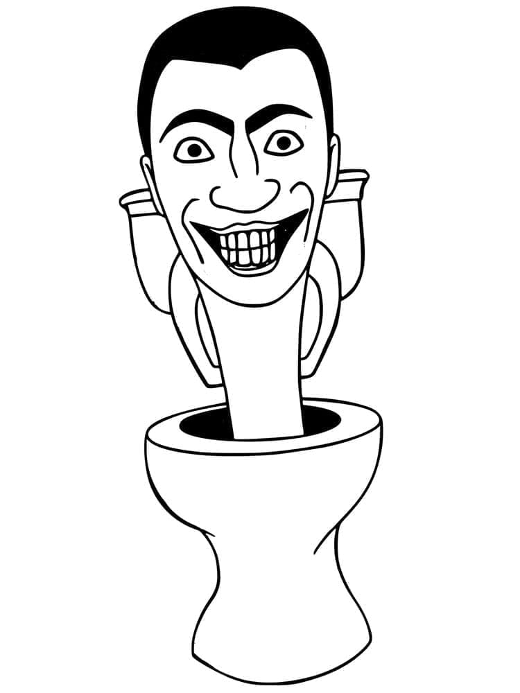 Tô màu Skibidi Toilet Cười Đáng Sợ
