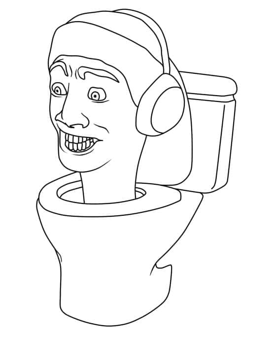 Tô màu Skibidi Toilet Cười