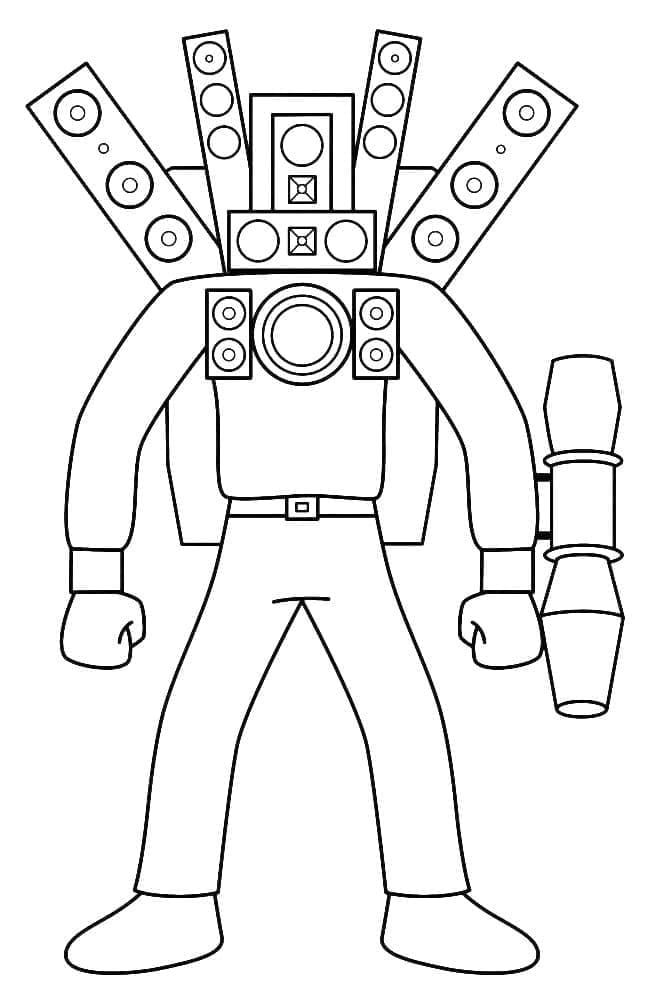Tô màu Skibidi Toilet Titan Speakerman