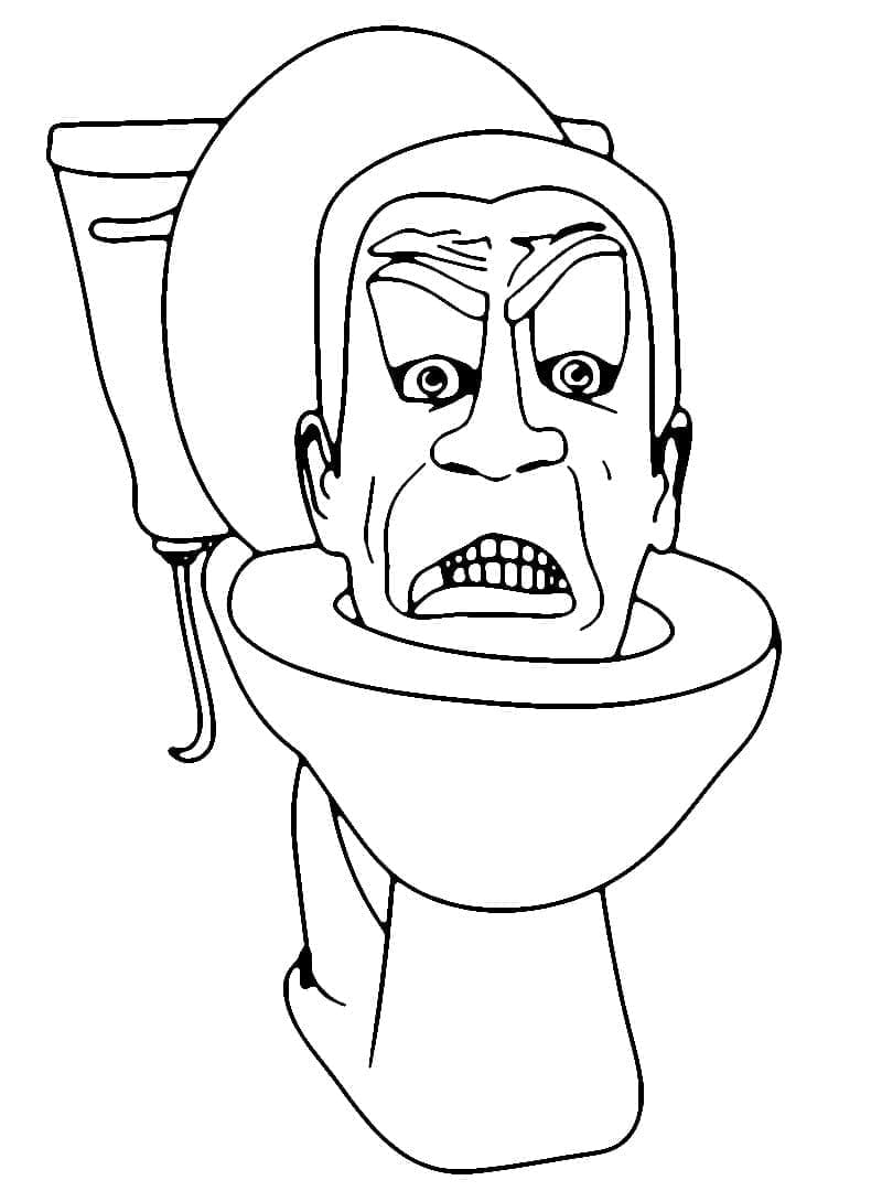 Tô màu Skibidi Toilet Tức Giận