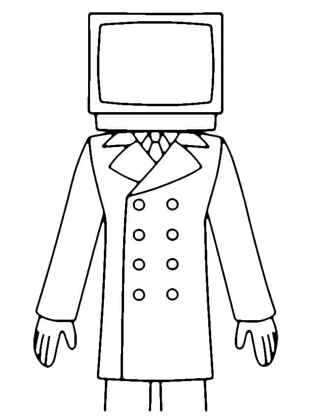 Tô màu Skibidi Toilet TV Man