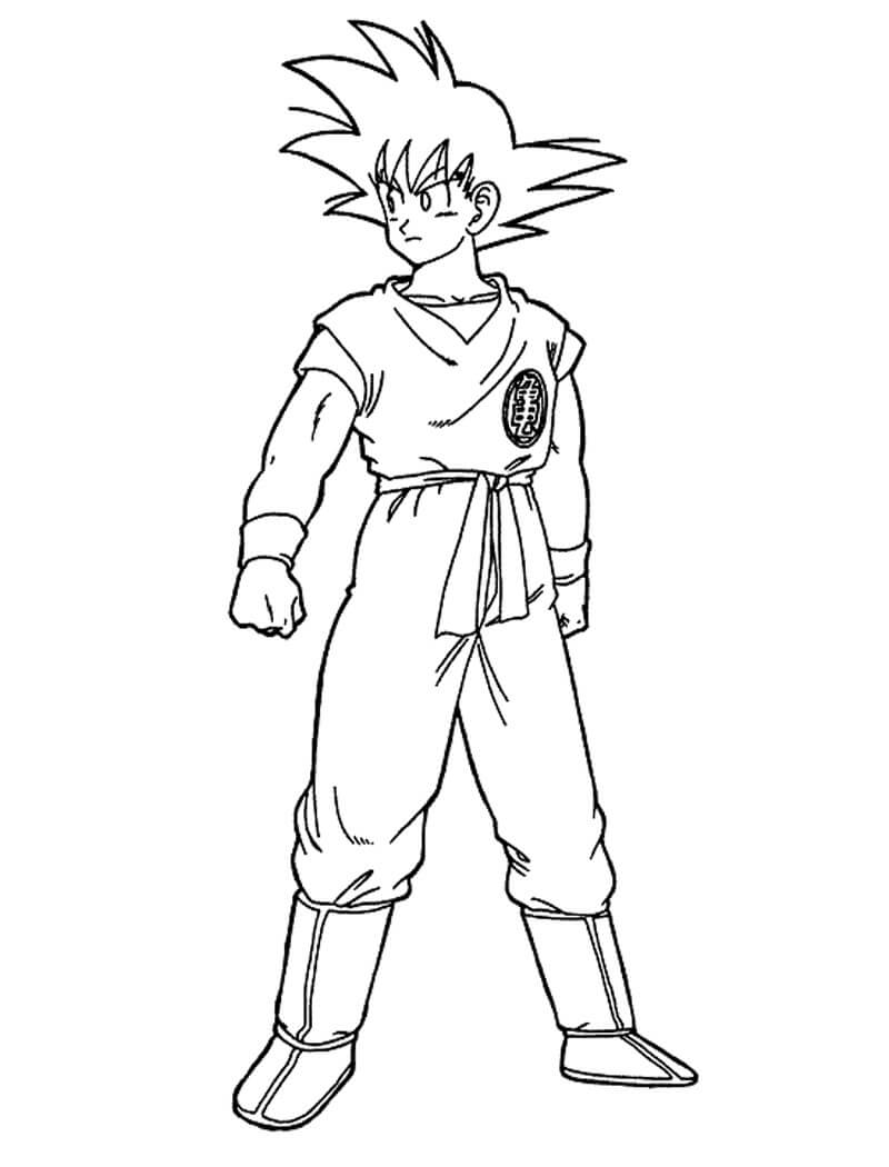 Tô màu Son Goku Mạnh Mẽ