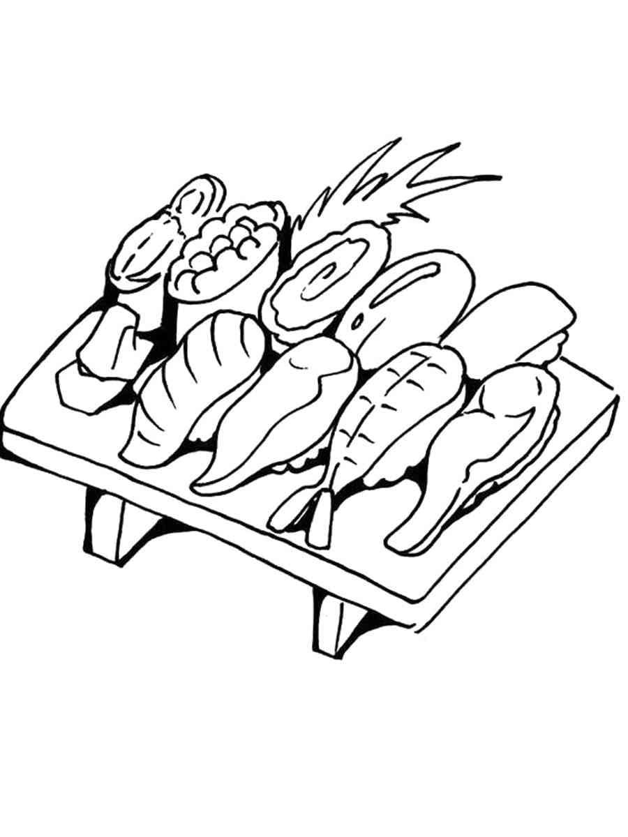 Tô màu Sushi Thập Cẩm