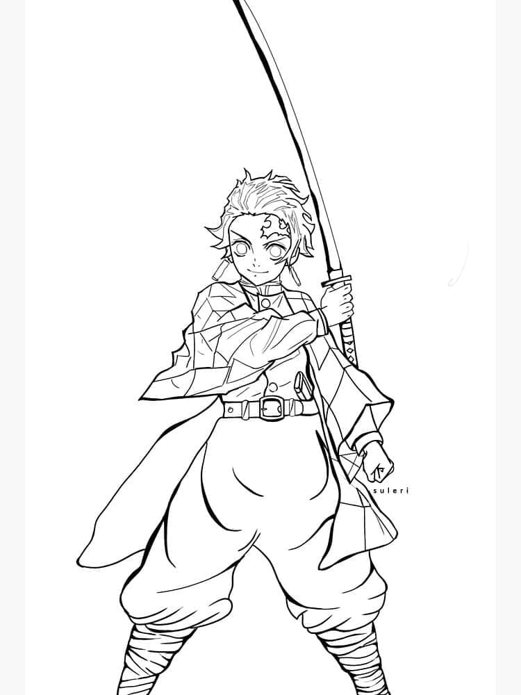 Tô màu Tanjiro Trong Kimetsu No Yaiba