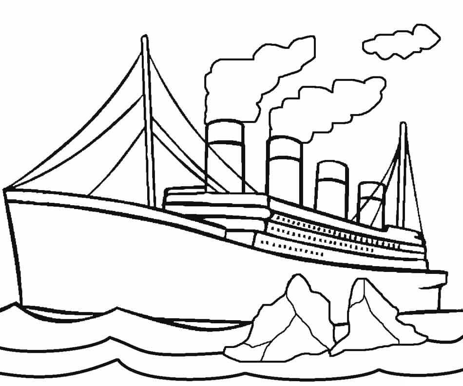 Tô màu Tàu Titanic Trên Biển