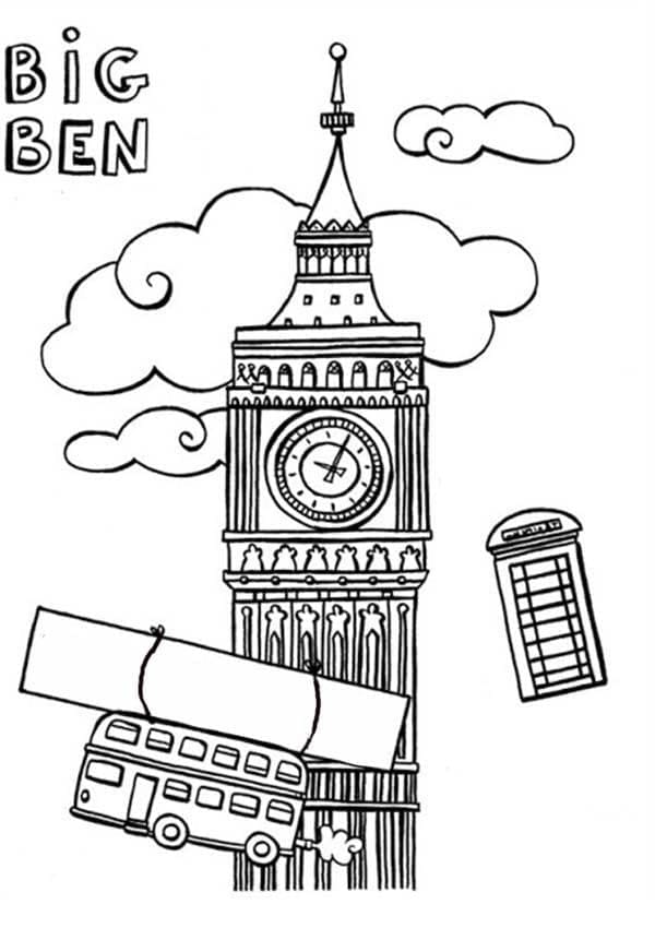 Tô màu Tháp Big Ben (4)