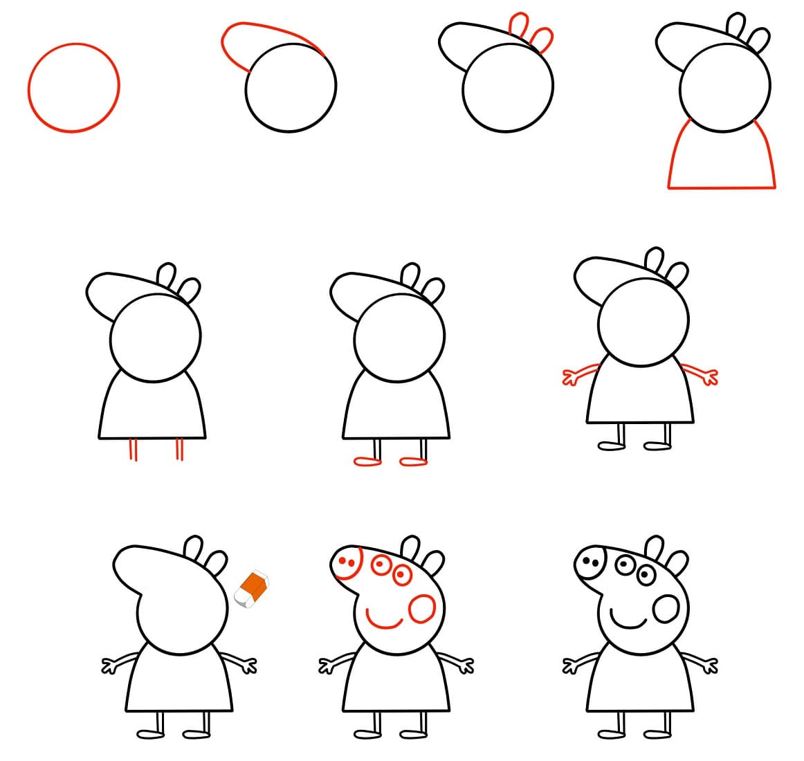 Tô màu Vẽ Heo Peppa Xinh Xắn
