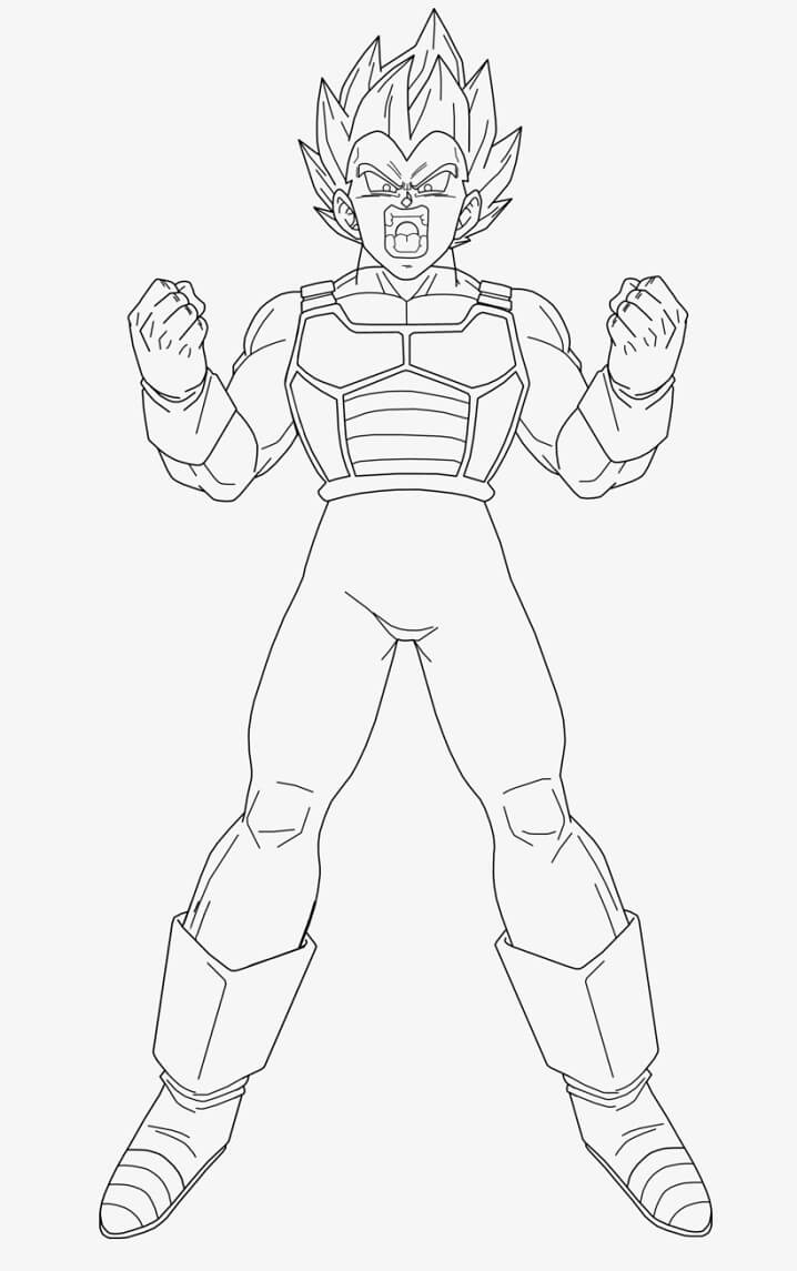 Tô màu Vegeta saiyan