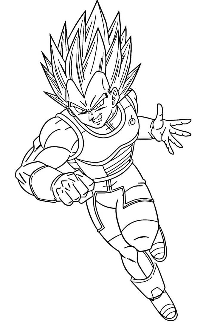 Tô màu Vegeta Tấn Công