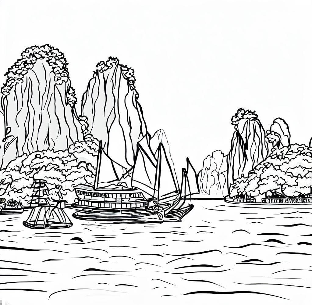 Tô màu Vịnh Hạ Long Đẹp Nhất