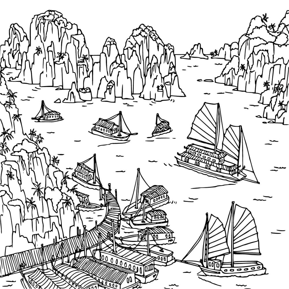 Tô màu Vịnh Hạ Long Kỳ Vĩ