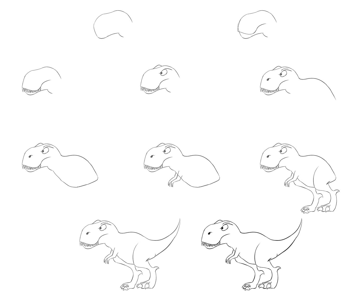 Tô màu Vẽ Khủng Long T-Rex Ngộ Nghĩnh