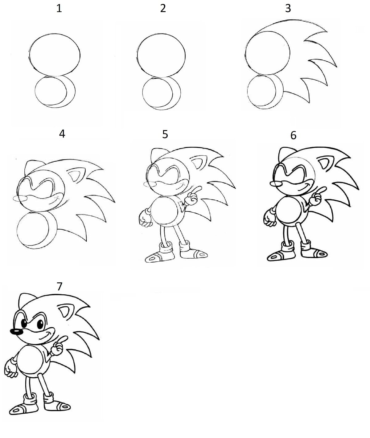 Tô màu Vẽ Nhím Sonic Vui Vẻ